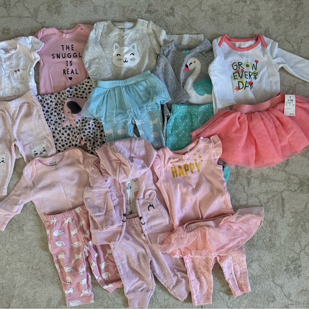 Baby Girl Spring Bundle 0-3m | 17 pcs.